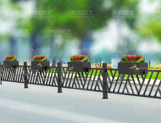 國風(fēng)時(shí)代不銹鋼道路花箱護(hù)欄鈑金花箱